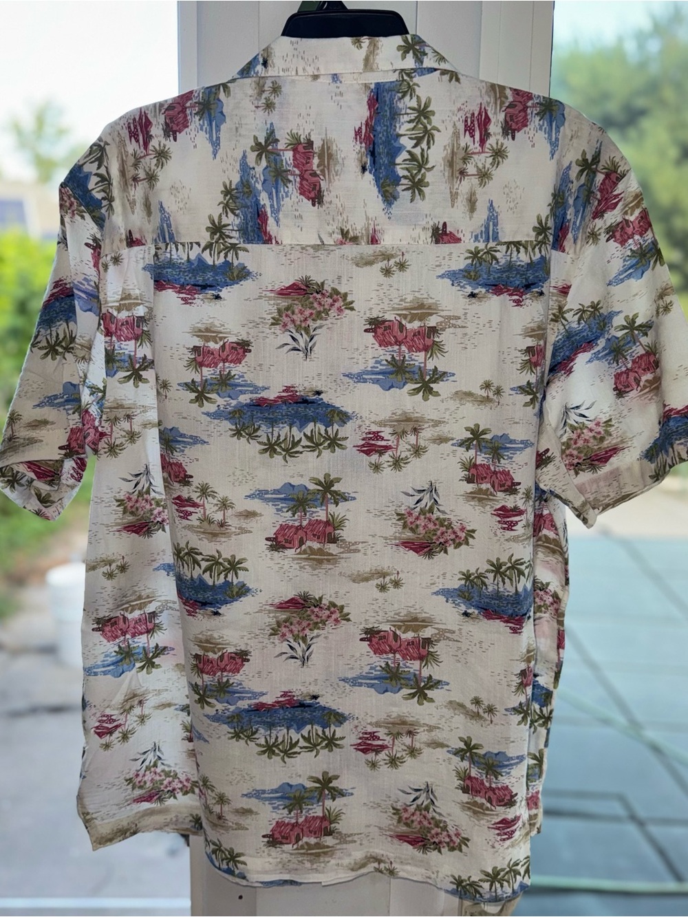 Men's XL Linen Blend Tropical Hawaiian Camp Shirt Beach Vacation Resort NWT - Picture 13 of 16